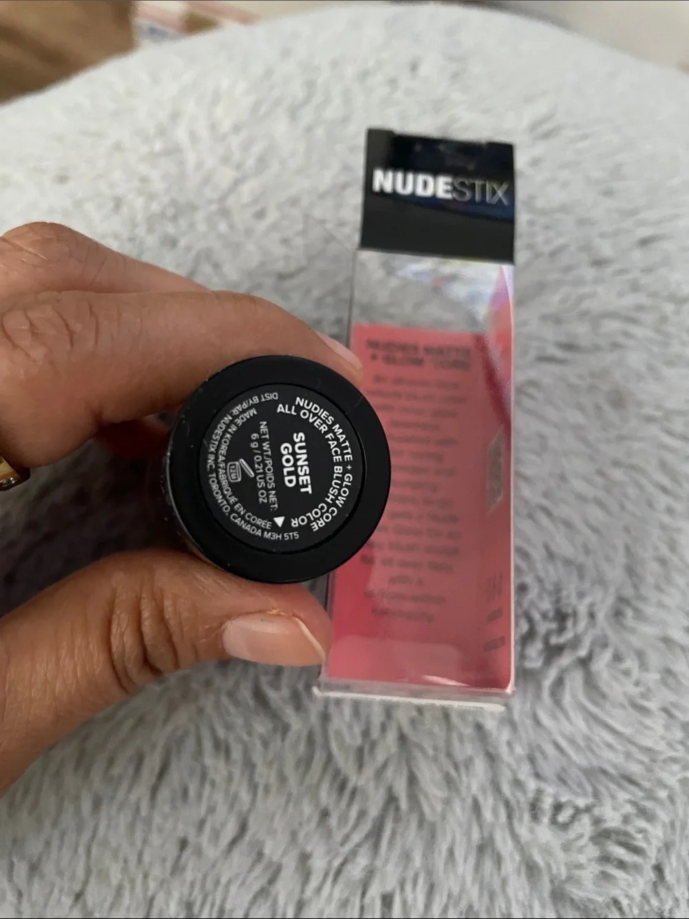 NUDESTIX Matte + Glow Cream Blush Stick — Rose Coral Tone